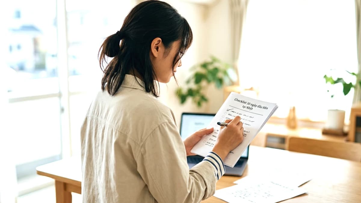 Checklist 30 ngày đầu tiên tại Nhật