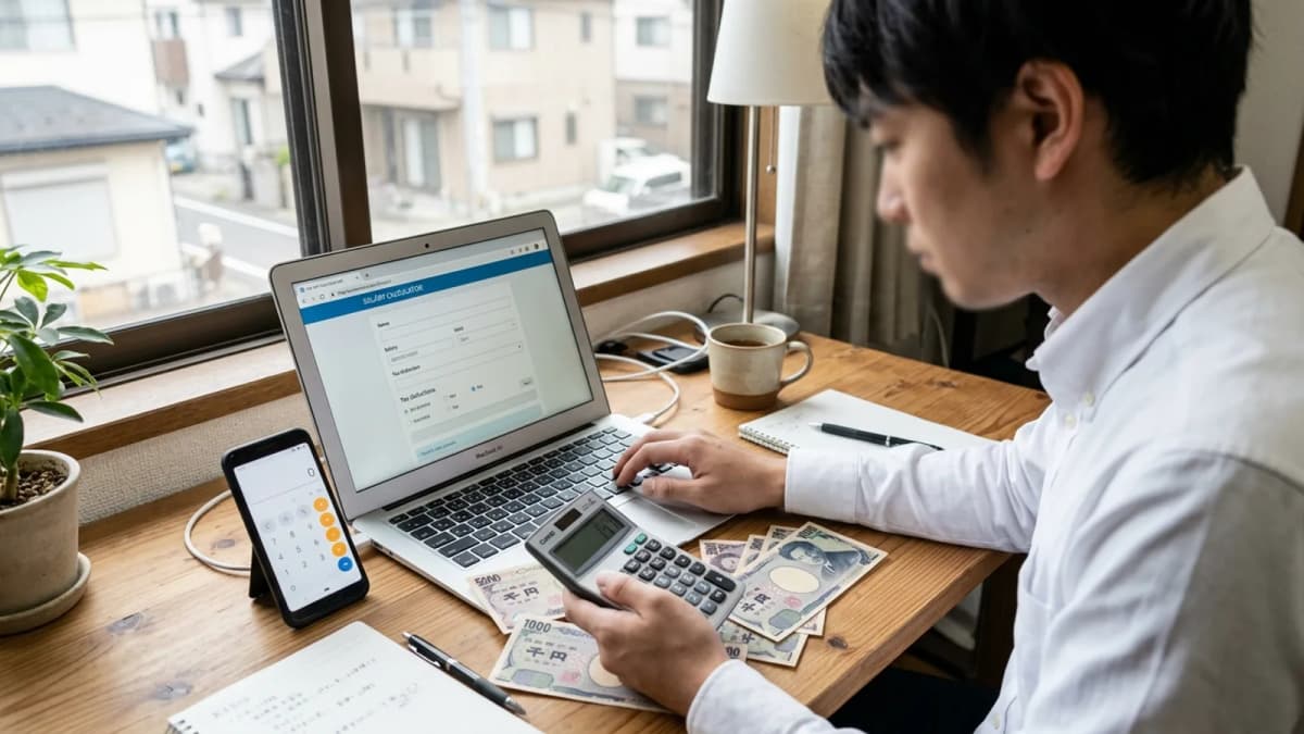 Công cụ tính lương sau thuế ở Nhật (online)