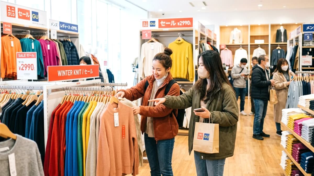 Mua quần áo ở Nhật: Size, mùa sale, Uniqlo, GU, đồ cũ