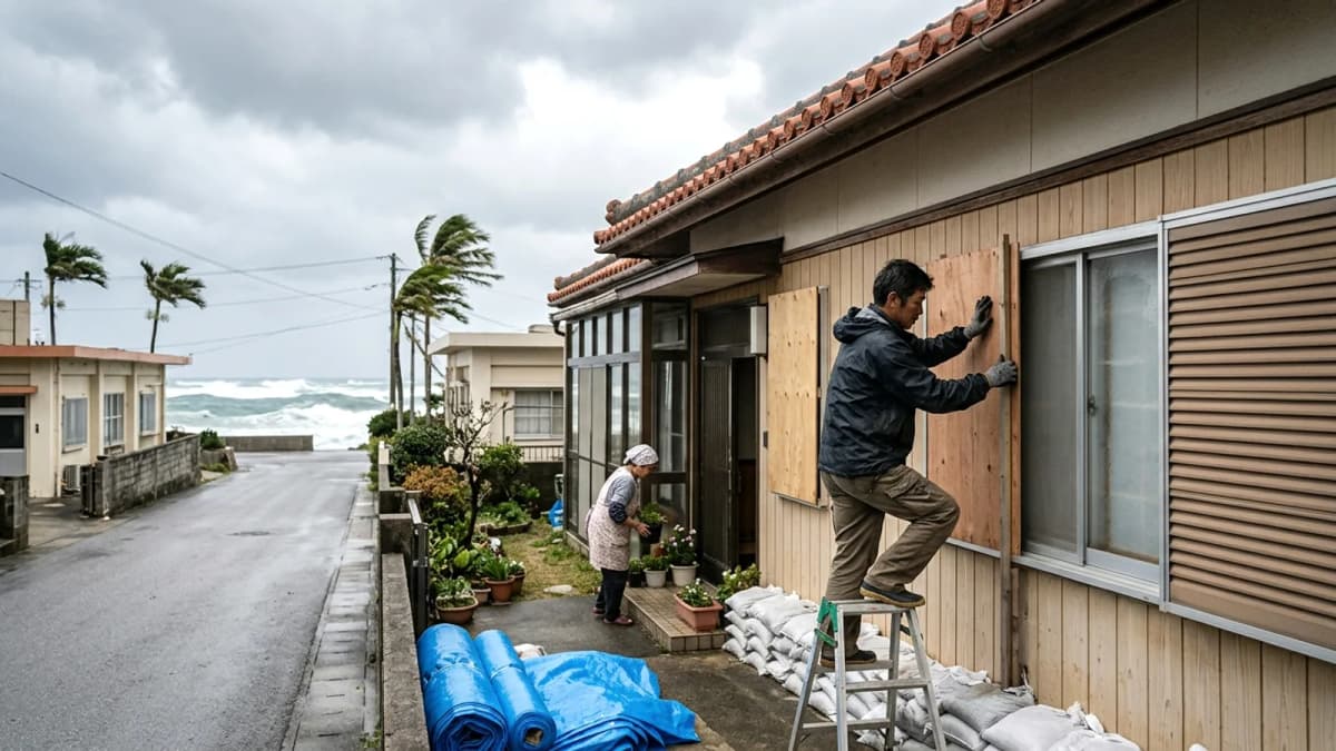 Bão số 9 tiến vào Okinawa: Cảnh báo nghiêm ngặt về gió mạnh và sóng lớn tại quần đảo Sakishima