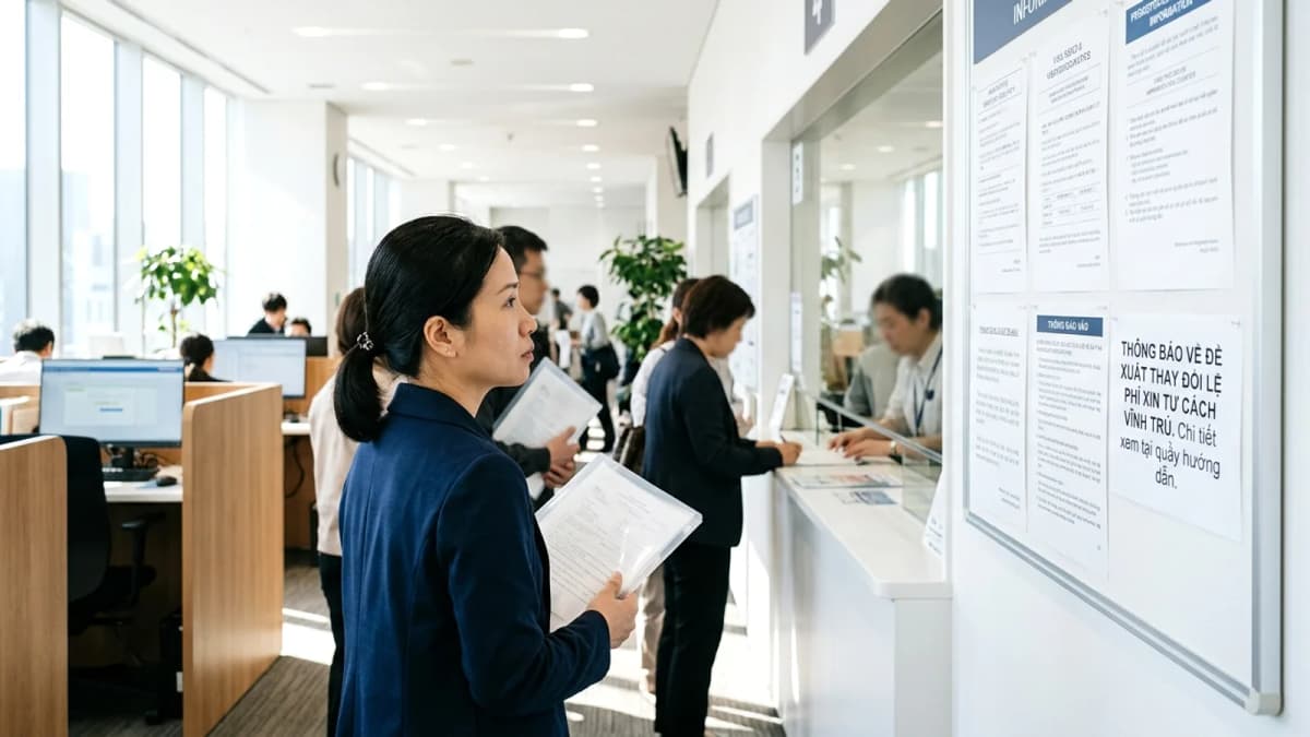 Nhật đề xuất tăng mạnh phí xin tư cách vĩnh trú