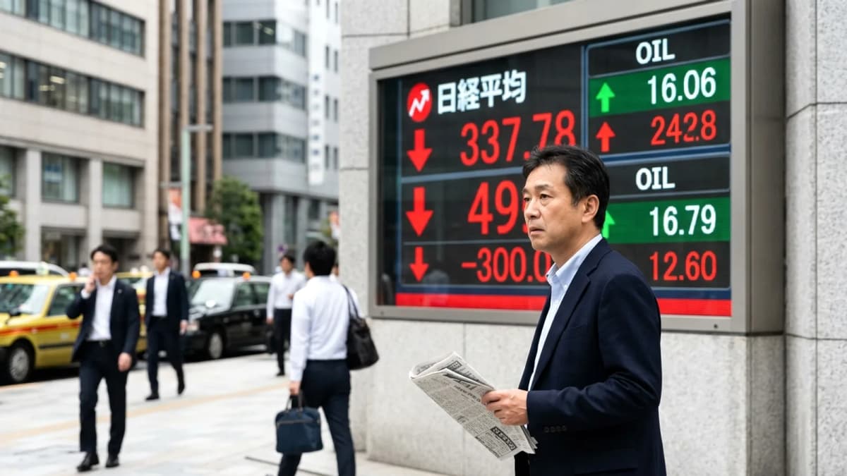 Chứng khoán Tokyo giảm điểm: Giá dầu tăng cao và lo ngại lạm phát
