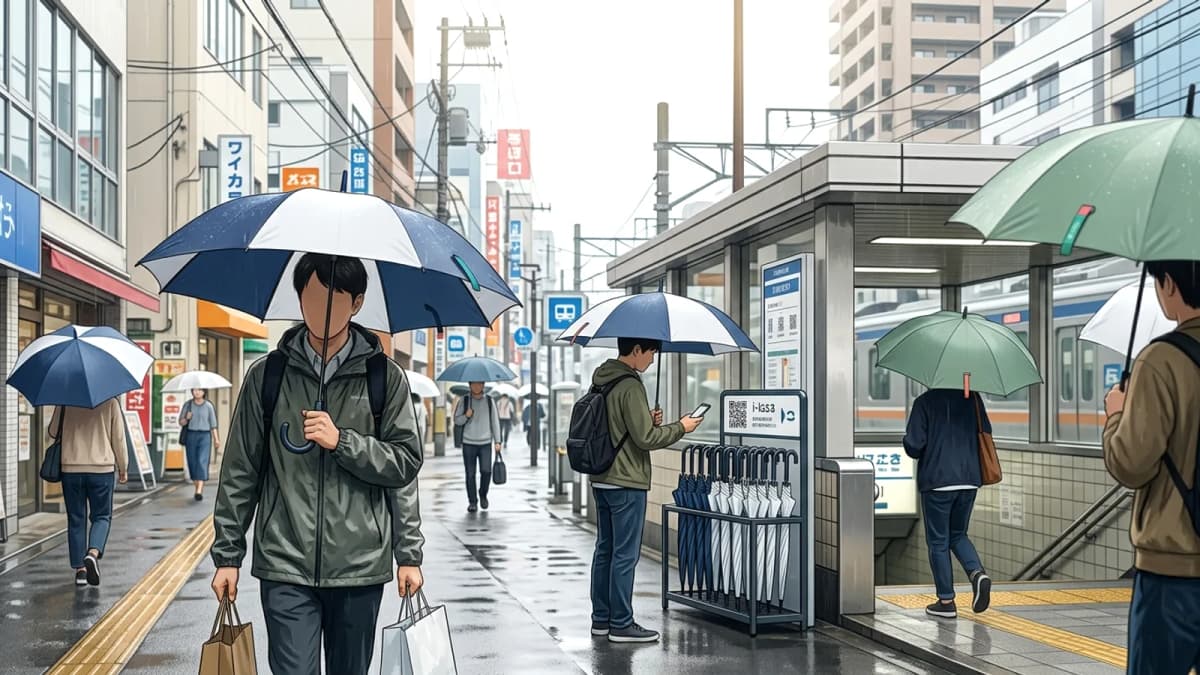 Dịch vụ chia sẻ ô dù i-kasa ra mắt loại ô che nắng mưa tại Kansai