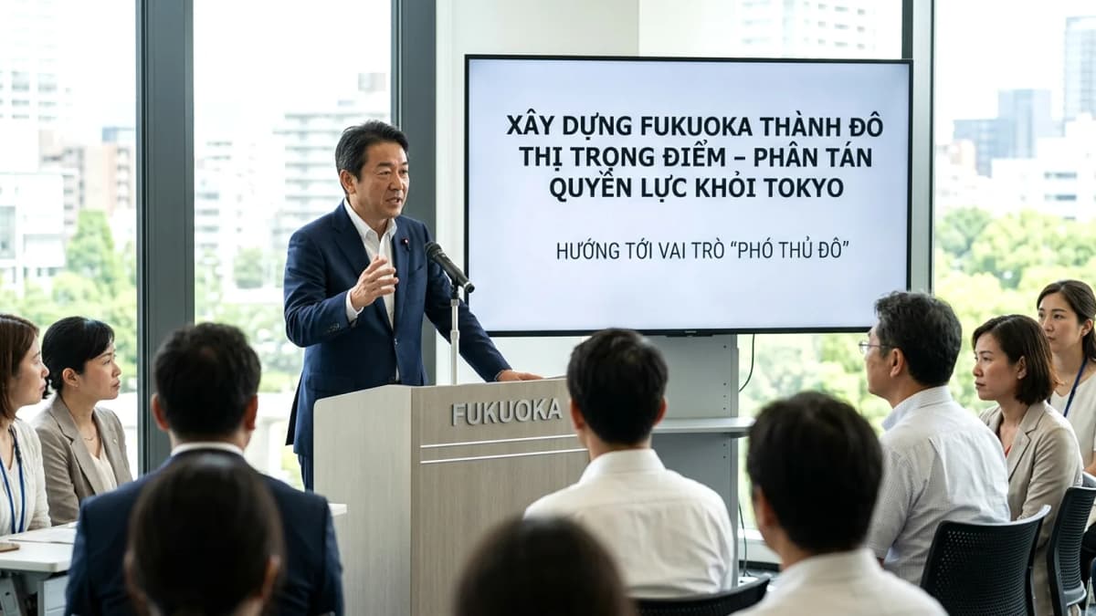 Fukuoka: Thị trưởng quyết tâm đưa thành phố thành Phó Thủ đô, hướng tới phân tán quyền lực khỏi Tokyo