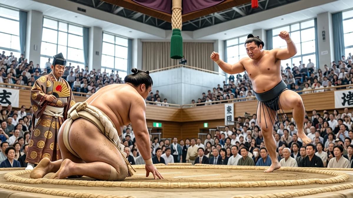 Giải đấu Sumo Nagoya khởi tranh: Yokozuna Onosato thất bại ngày đầu, Hoshoryu chiến thắng