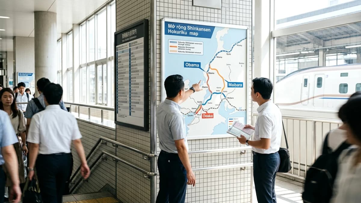 Mở rộng Shinkansen Hokuriku: Osaka ưu tiên tuyến Obama-Kyoto hoặc Maibara