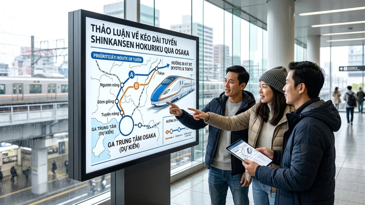 Osaka bày tỏ ưu tiên hai tuyến đường cho dự án kéo dài Shinkansen Hokuriku