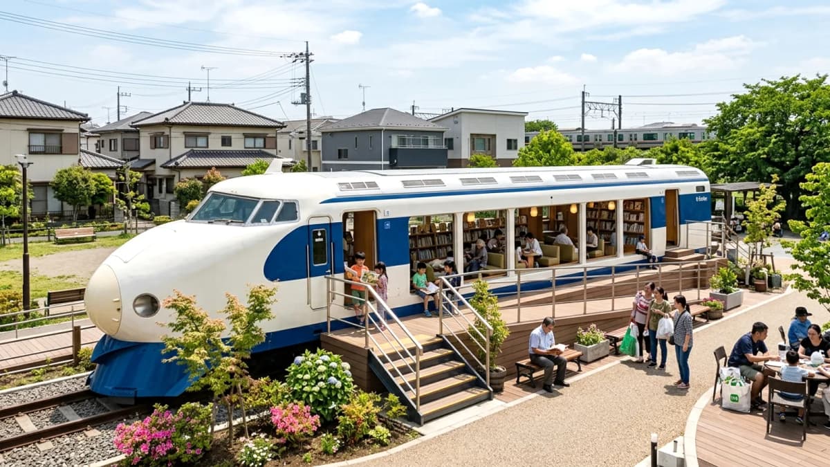 Shinkansen 0-series: Hành trình mới từ đường ray đến thư viện cộng đồng ở ngoại ô Tokyo