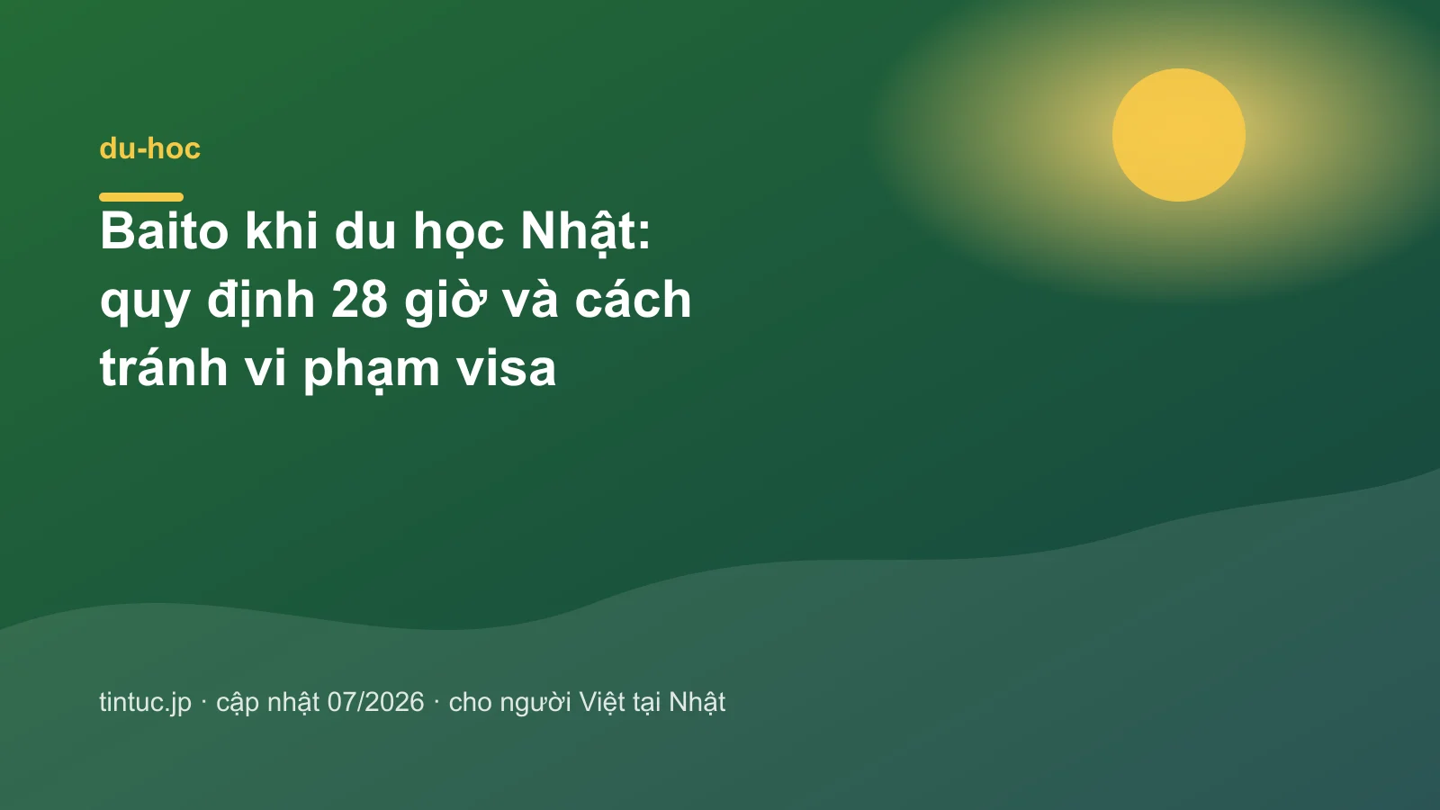 Baito khi du học Nhật: Quy định 28 giờ và cách tránh vi phạm